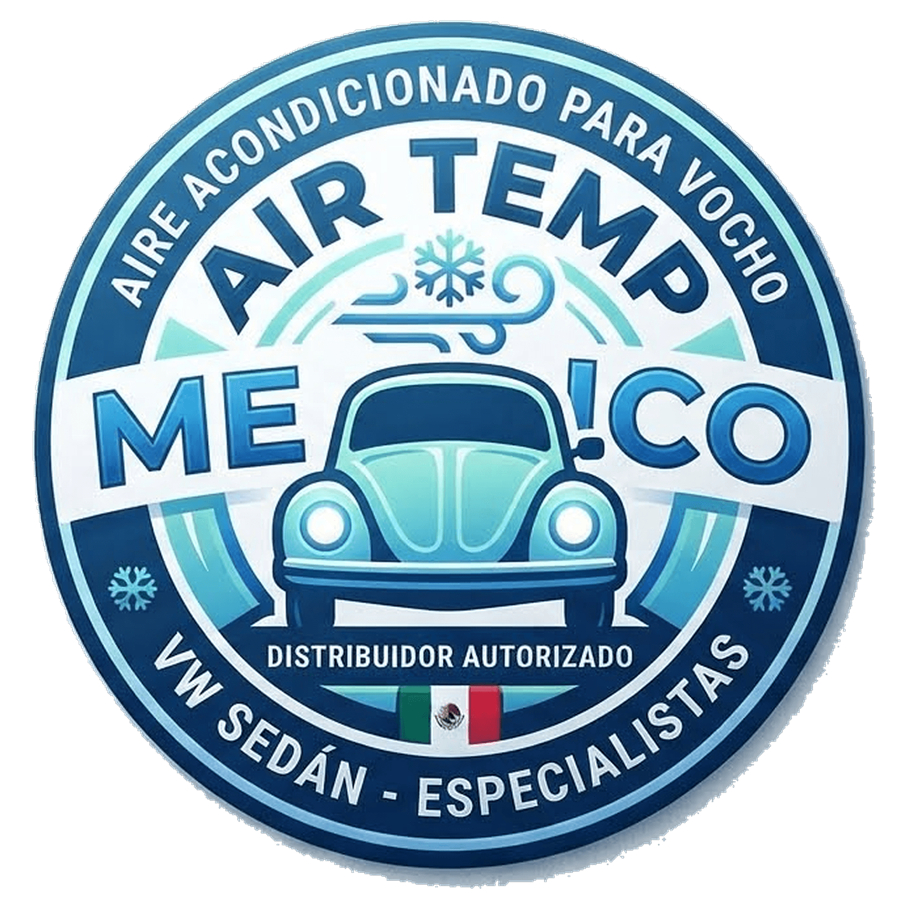 Logo Air Temp México, aire acondicionado para Vocho