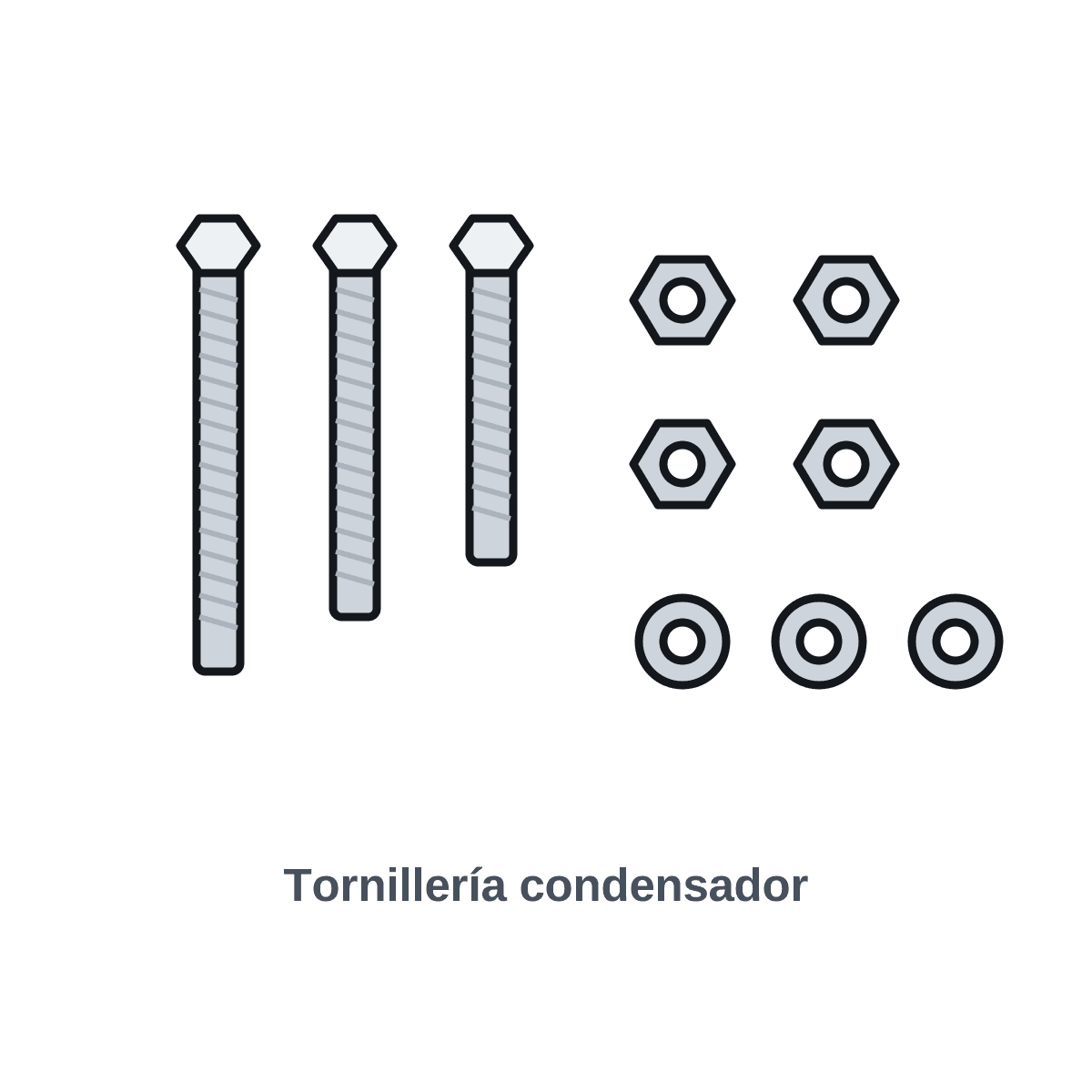 Tornillería condensador